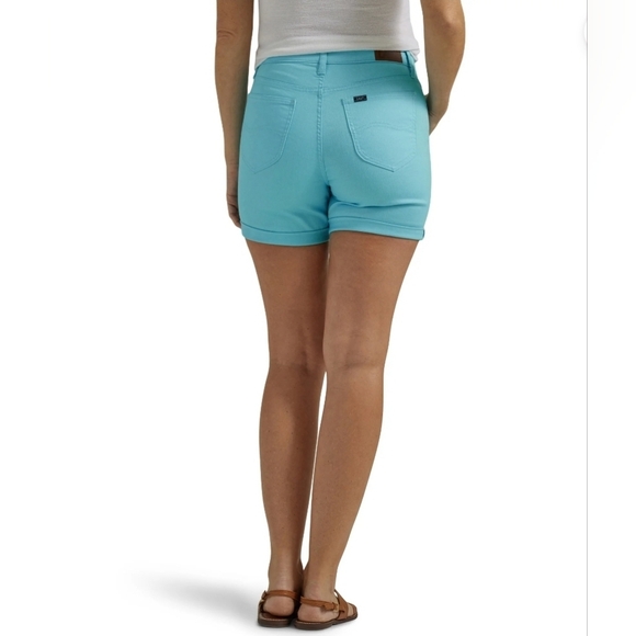 Lee Women's Turquoise Shorts Size 12 - Picture 3 of 16
